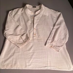 Men's Tan and White Casual Shirt. nwot
